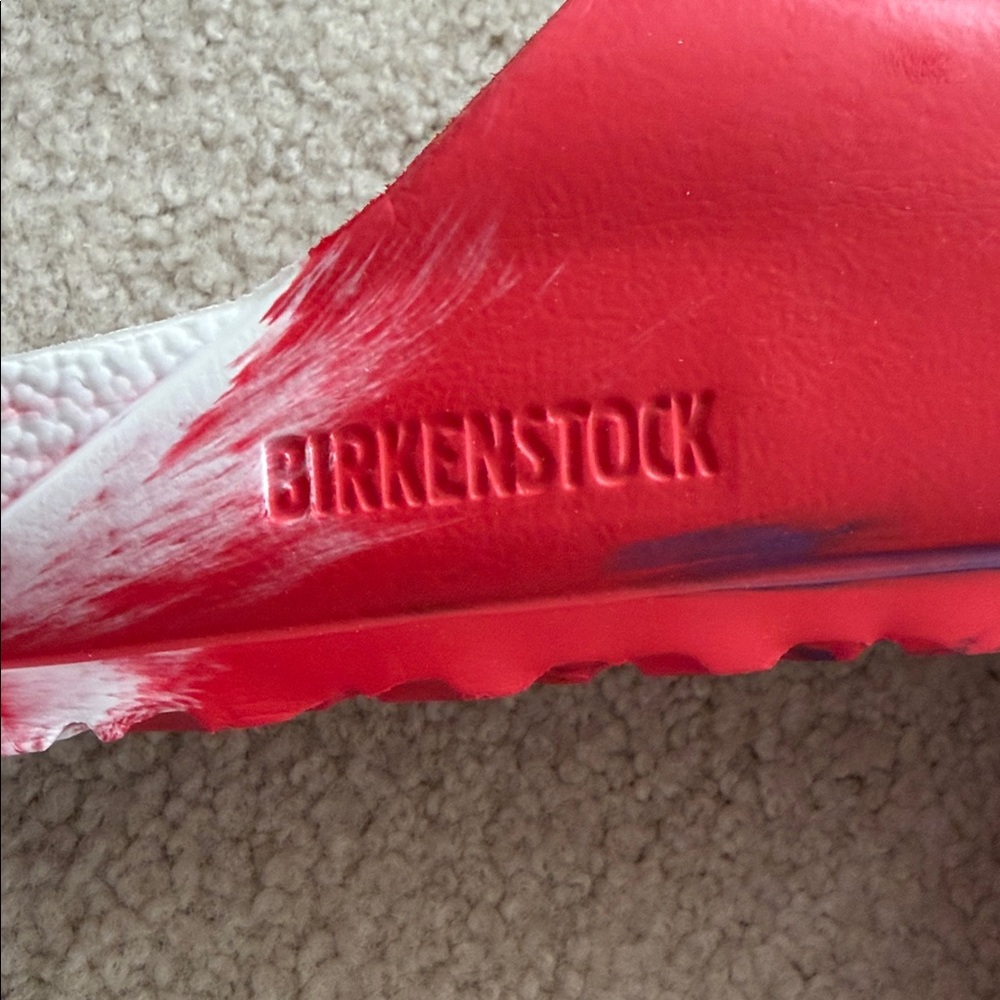 Birkenstock Red and Purple Sandals , women’s 10 , men’s 8. - Picture 3 of 6